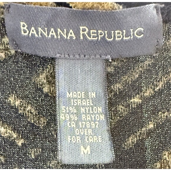 Vintage Banana Republic Gold Black Knit Tank Top | Made in Israel | M - Picture 3 of 7